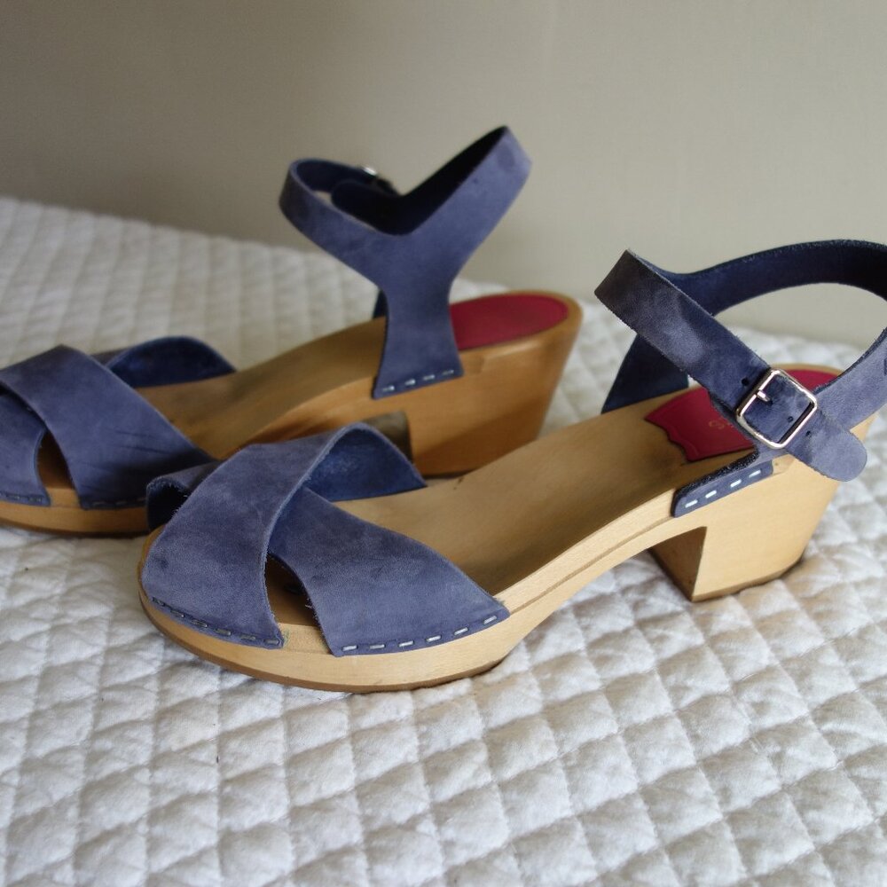 Swedish HASBEENS Wood Clogs Sandals Shoes – Wmns 41 (US 11 approx)